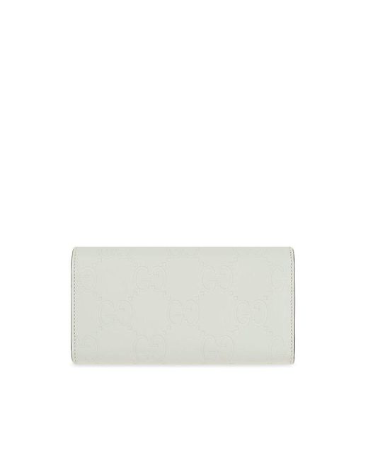 Gucci White Leather Wallet,