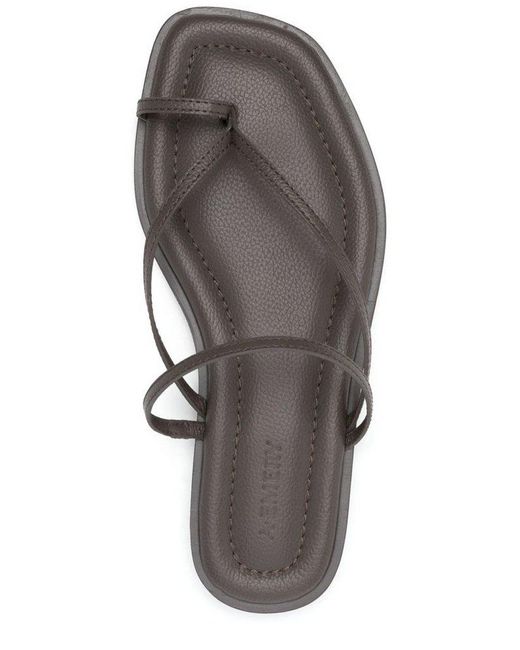A.Emery Black Turner Round Open-Toe Sandals