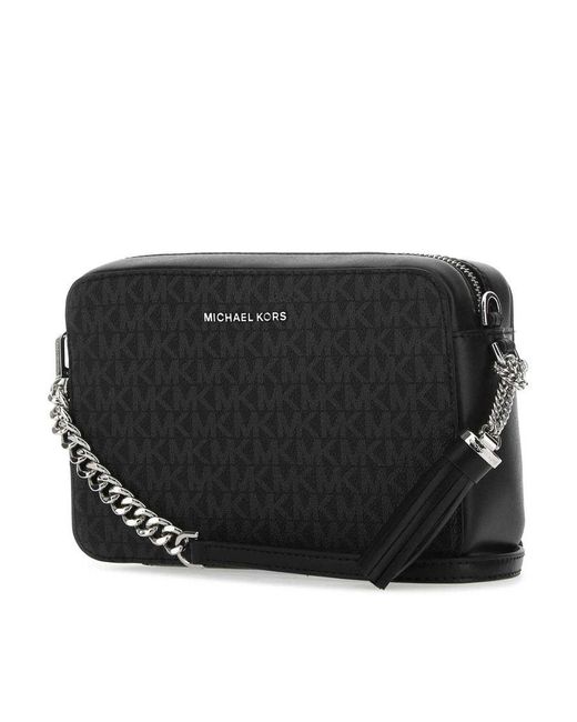 MICHAEL Michael Kors Ginny Logo Detailed Medium Crossbody Bag in Black Lyst