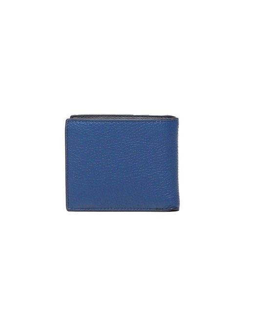 MICHAEL Michael Kors Blue Logo Printed Bi-fold Wallet for men