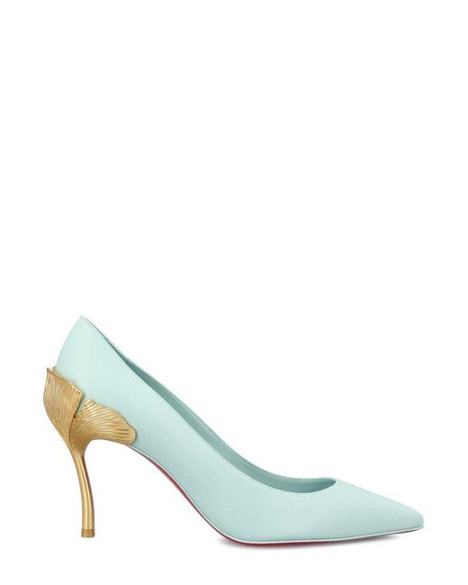 Christian Louboutin Green Ginko Pointed Toe Pumps