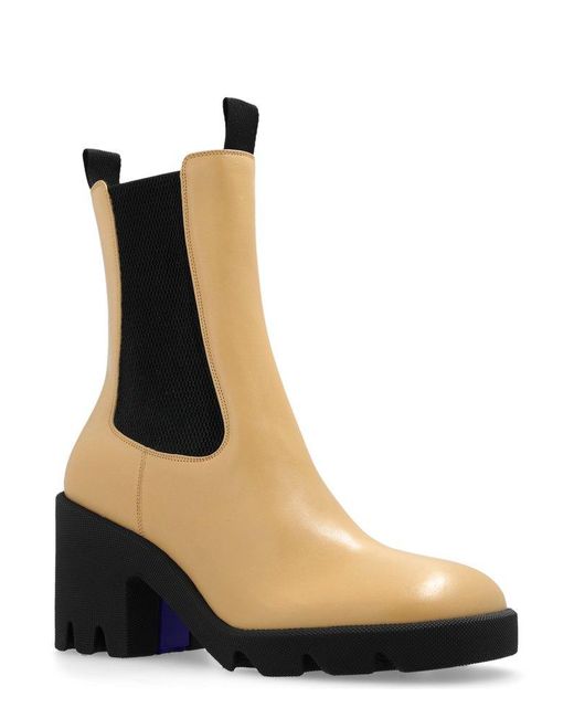 Burberry Black Stride Platform Ankle Boots