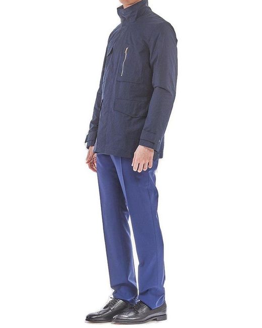 Paul Smith Blue Water Resistant Field Jacket for men