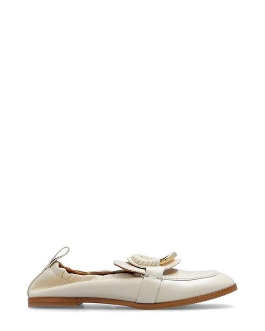 See By Chloé Hana Elasticated Loafers in White | Lyst