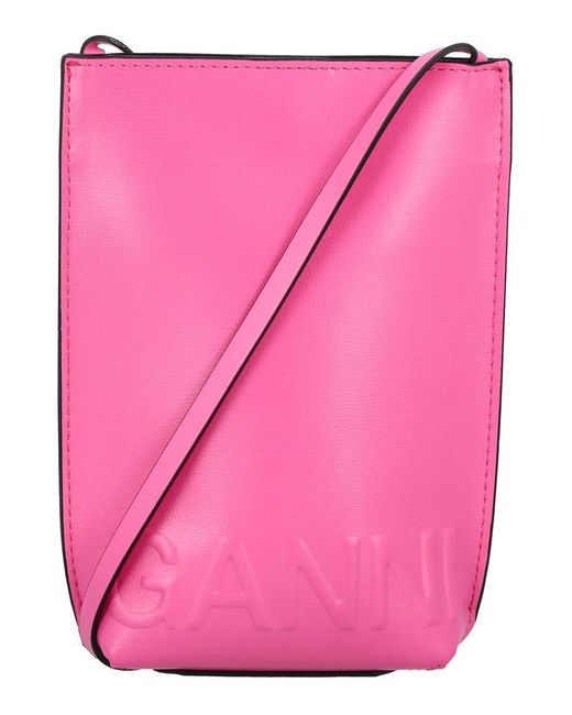 ganni mini crossbody logo bag