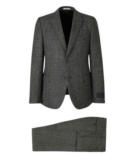 Valentino Gray Single-breasted Suit for men
