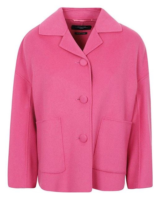 Weekend by Maxmara Pink Relaxed Fit Buttoned Jacket
