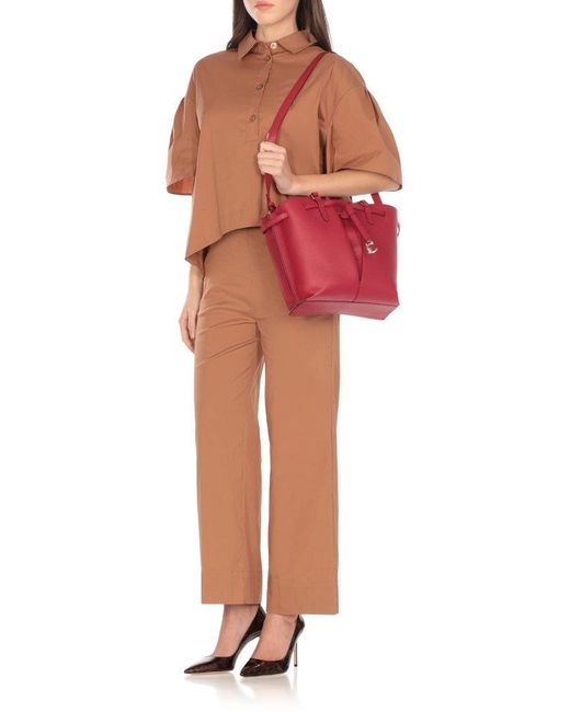 Coccinelle Red Flores Tote Bag