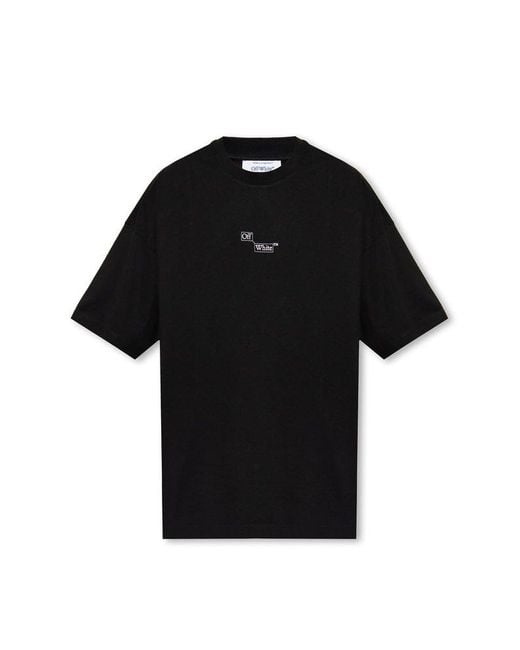 Off-White c/o Virgil Abloh Black T-shirt With Logo, for men
