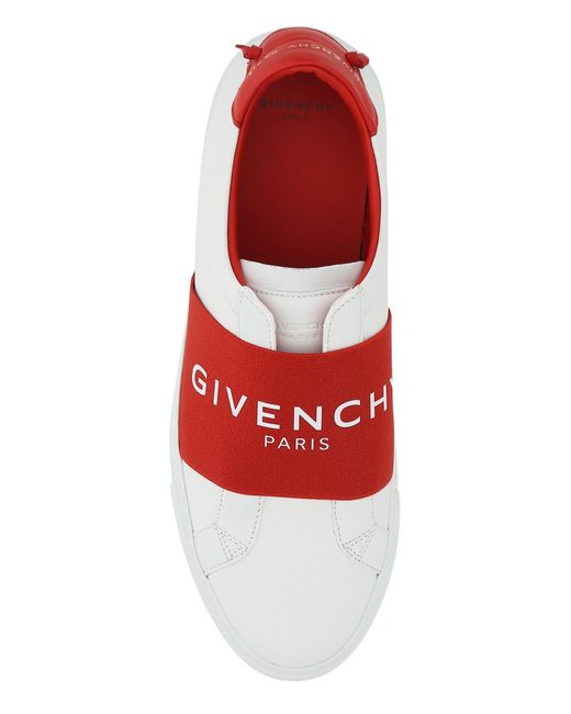 givenchy paris webbing sneakers in leather