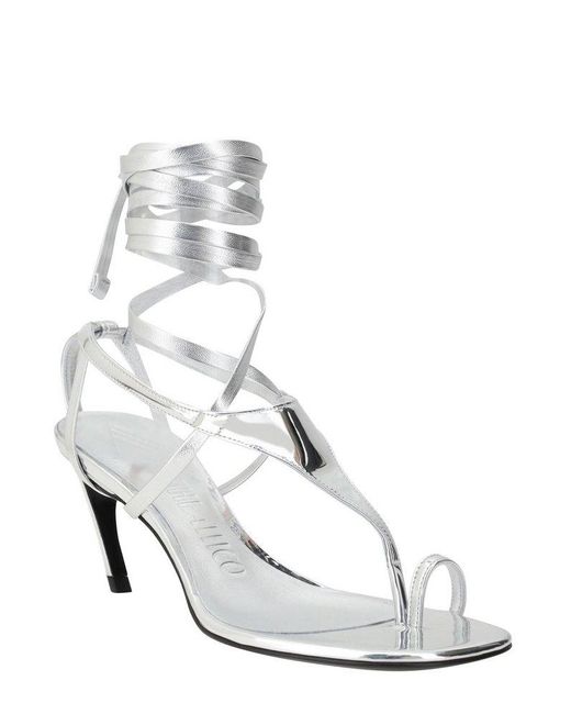 The Attico White Nova Thong Sandals