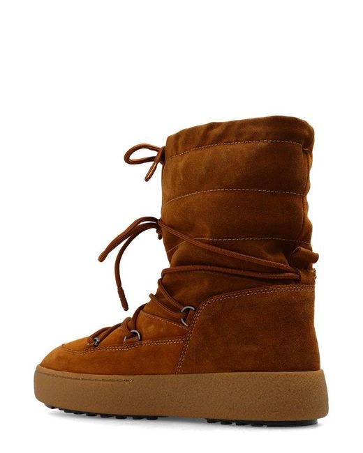 Moon Boot Brown Ltrack Lace-up Boots