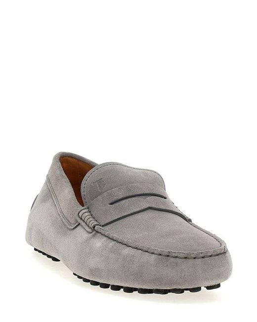 Tod's Gray Gommino Driving Shoes for men