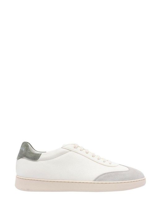 Stuart Weitzman White Banner Low-Top Sneakers for men