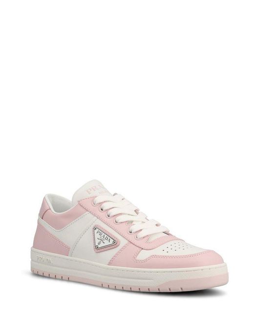 Prada Downtown Low top Sneakers in Pink Lyst Canada