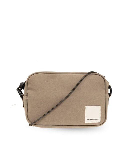 Emporio Armani Gray 'sustainable' Collection Shoulder Bag, for men