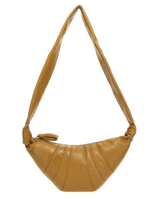 Lemaire Metallic Small Leather Croissant Bag