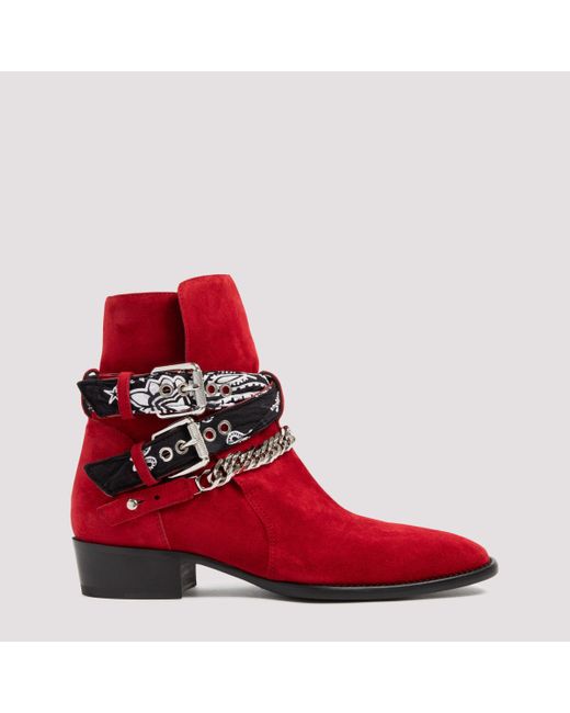 Amiri Red Bandana Boots for men
