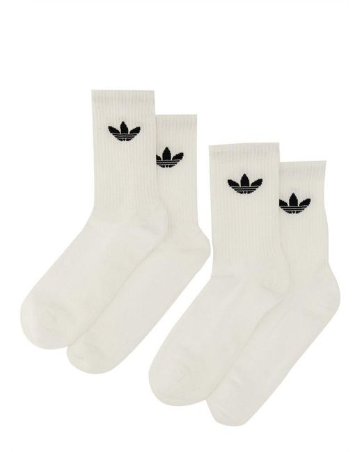 Adidas Originals Black Logo Intarsia Crew Socks
