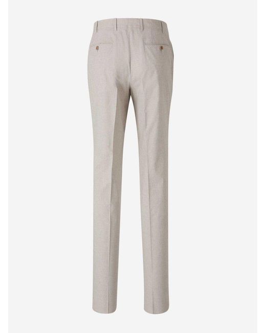 Canali White Houndstooth Pattern Suit for men