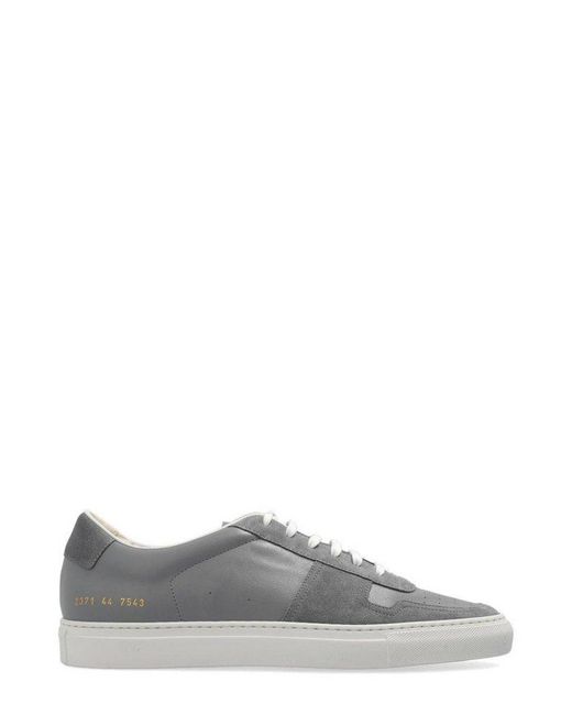 Common Projects Gray Bball Suede-trimmed Leather Sneakers for men