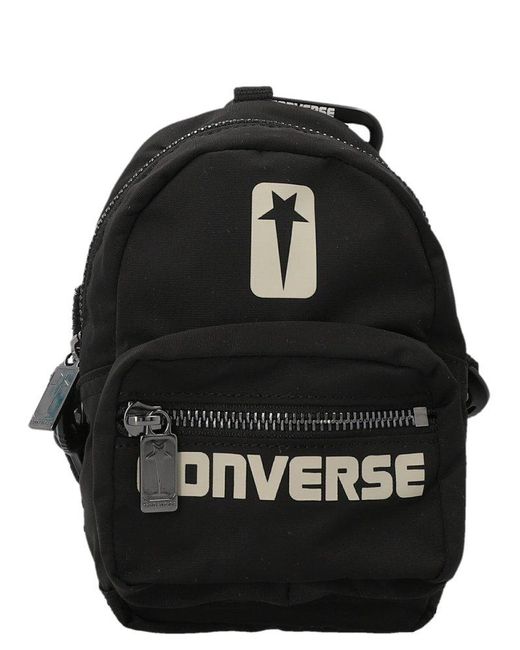 Rick Owens DRKSHDW Synthetic X Converse Logo Print Mini Backpack in Black Lyst