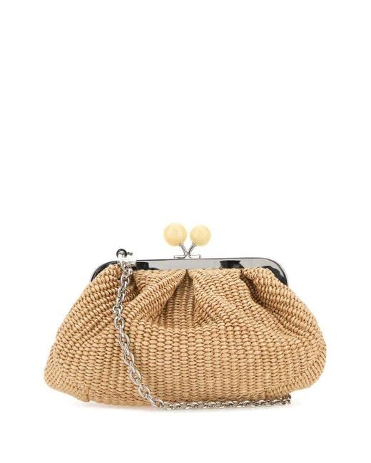 Weekend by Maxmara Natural Pasticcino Palmas Small Clutch