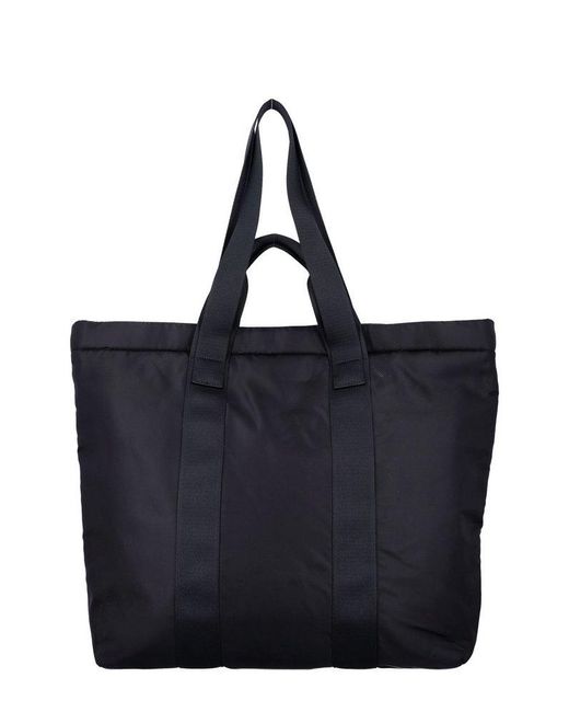 Y-3 Logo Printed Shopper Bag in Black | Lyst