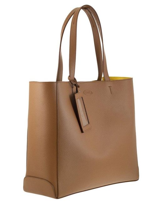 Tod's Brown Leather Shopping Bag for men