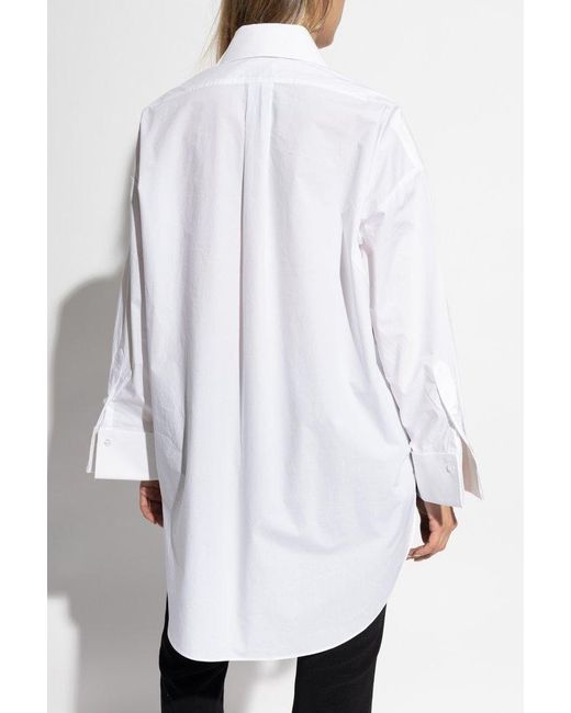 By Malene Birger White Oversized Button-Up Top