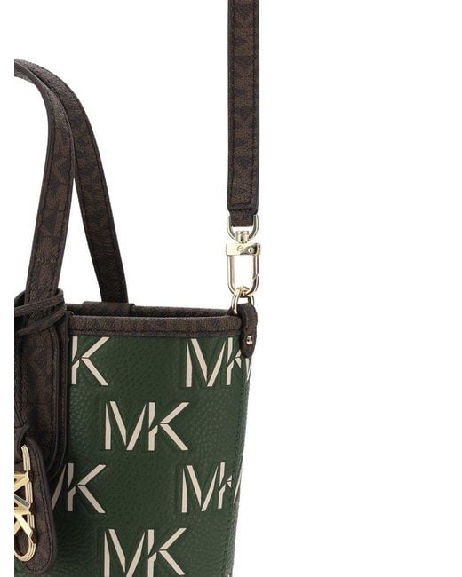 MICHAEL Michael Kors Brown Eliza Extra-small Logo Embossed Tote Bag