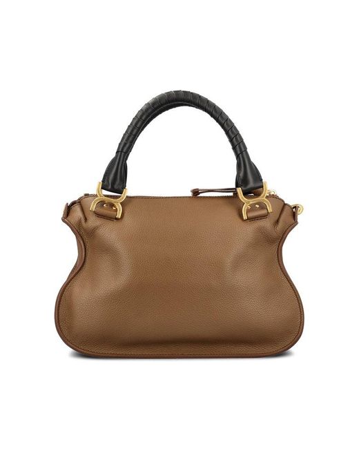 Chloé Brown Marcie Double Carry Bag