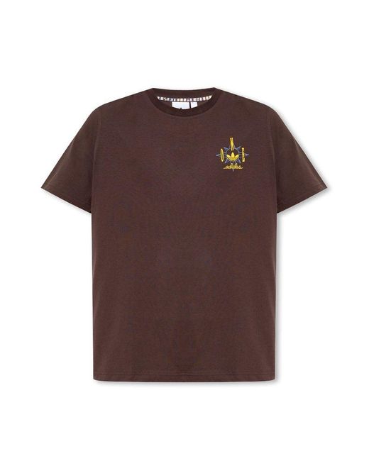 Adidas Originals Brown T-shirt With Logo, for men