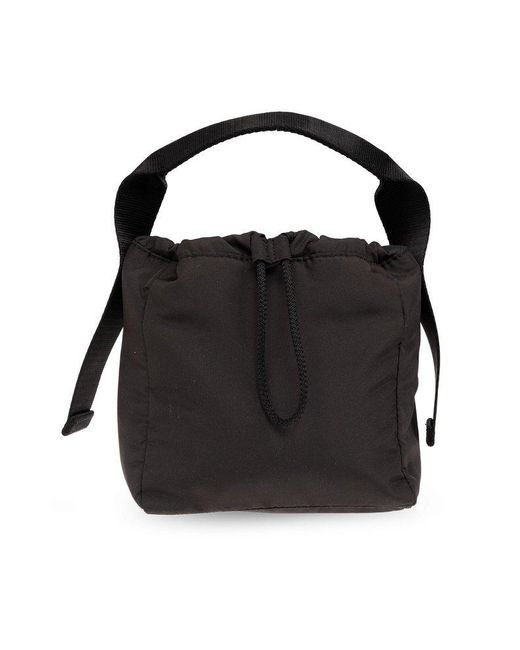 Ganni Black Drawstring Pouch Bag