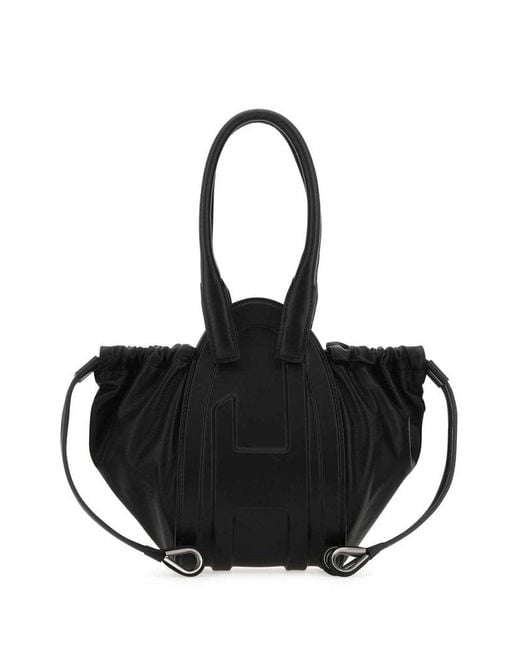 DIESEL Black 1dr-fold M-shoulder Bag With Maxi Embossed Logo