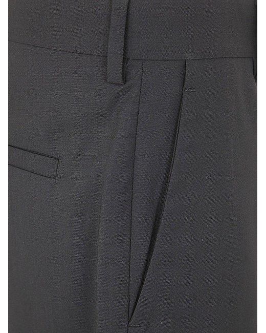 Rick Owens Gray High-waisted Cropped Trousers