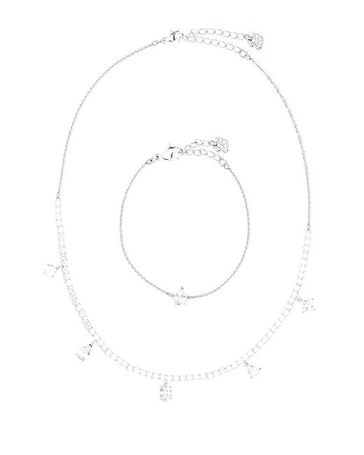 Swarovski Metallic Tennis Deluxe Mixed Bracelet And Necklace Set