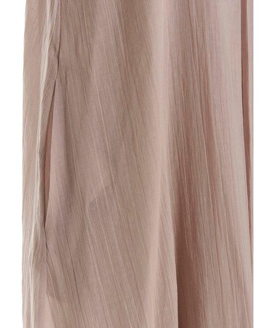 Fabiana Filippi Brown V-Neck Embellished Strap Dress