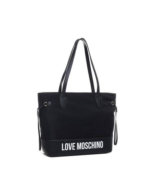 Love Moschino Black Logo-printed Tote Bag