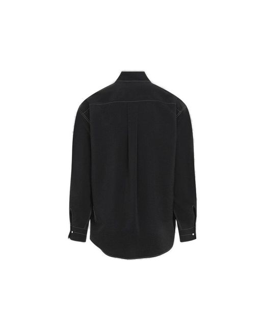 Lemaire Black Regular Fir Shirt for men