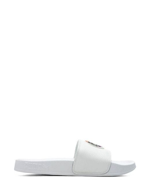 PUMA White Leadcat 2.0 Pride Slides for men