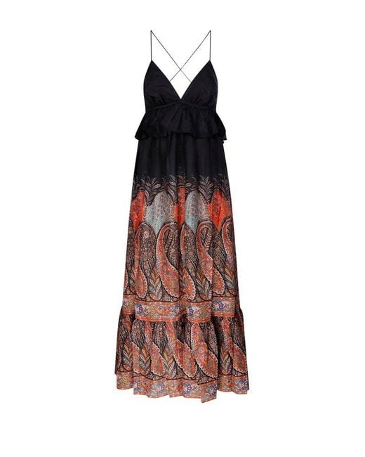 Zimmermann Multicolor Rhiannon Ruffle Maxi Dress