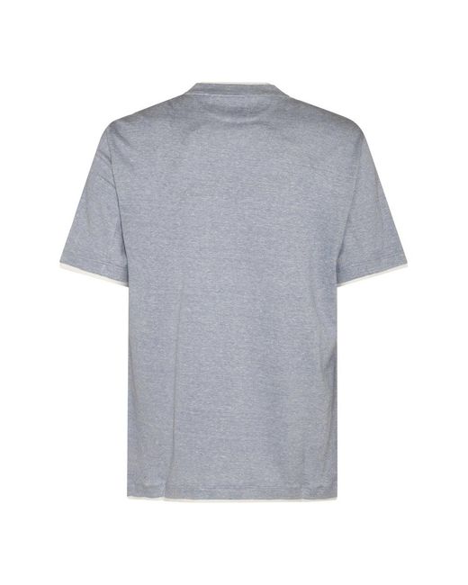 Brunello Cucinelli Gray T-Shirts And Polos for men