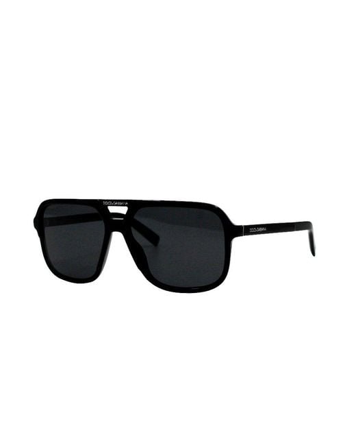 Dolce & Gabbana Black Aviator Sunglasses for men