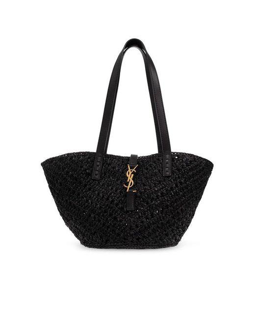 Saint Laurent Black ‘Panier Small’ Shopper Bag