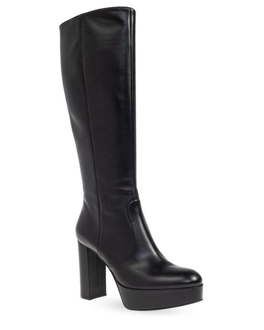 Gianvito Rossi Black Platform Boots 'Portree'