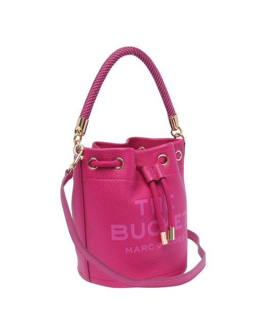 Marc Jacobs Pink The Leather Bucket Bucket Bag