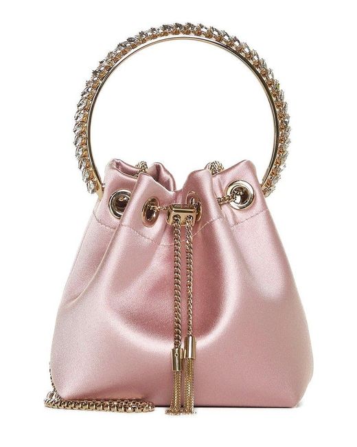 Jimmy Choo Pink Bon Bon Tassel-detailed Top Handle Bag