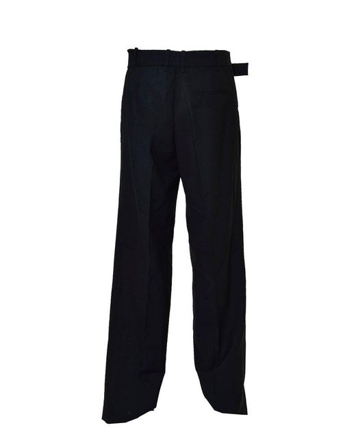 Etudes Studio Blue High-waisted Belted Trousers for men