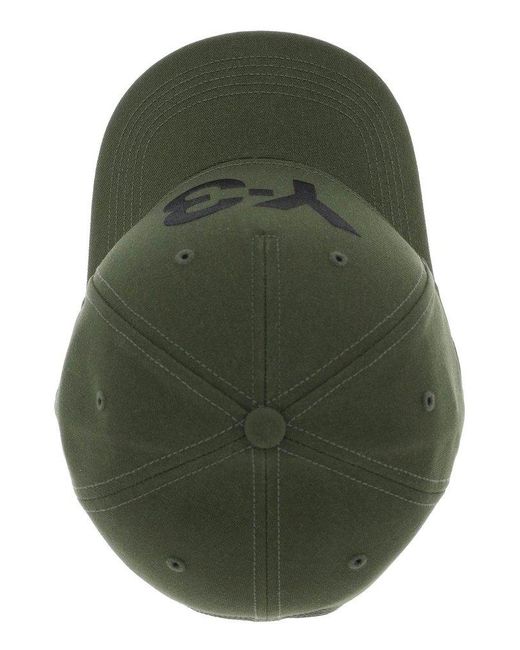 Y-3 Green Baseball Cap With Logo Embroidery for men